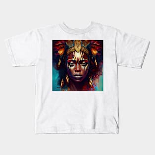 Powerful African Warrior Woman #3 Kids T-Shirt